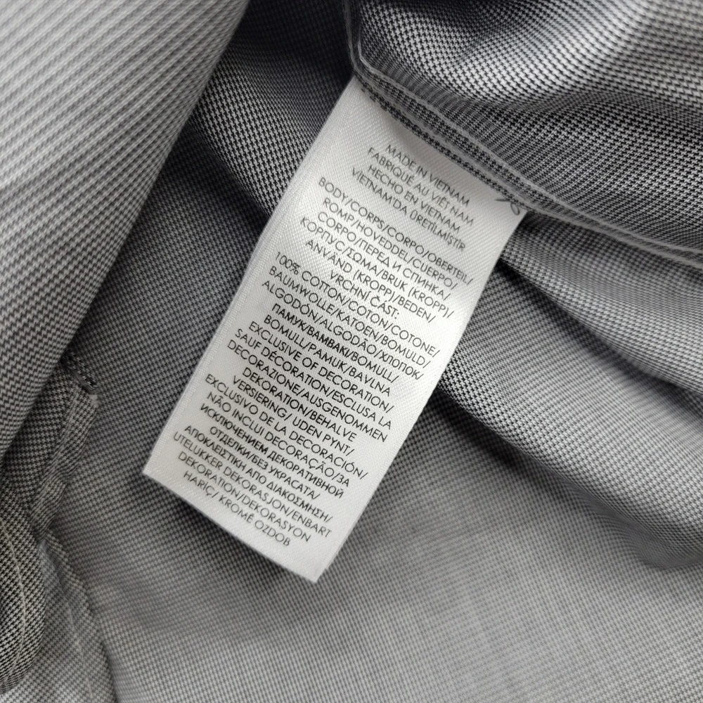 Polo Ralph Lauren Dress Shirt Mens 14.5 32/33 Gray Check Classic Fit Long Sleeve
